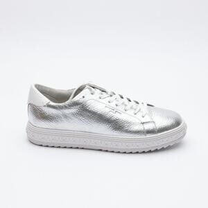 Michael Kors Women Grove Lace-Up Sneakers Silver Size 9.5